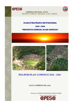 Plan Estrategico Institucional 2012-2016 (Parte 1)