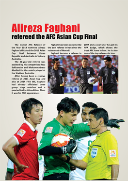 Alireza Faghani Refereed the AFC Asian Cup Final