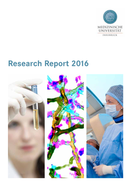 Research Report 2016 Medical University of Innsbruck