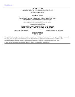 Forgent Networks, Inc