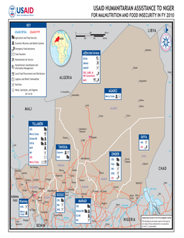 Usaid Humanitarian Assistance to Niger for Malnutrition and Food Insecurity in Fy 2010