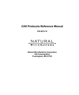 CAS Protocols Reference Manual