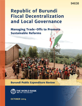 Republic of Burundi Fiscal Decentralization and Local Governance