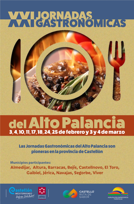 Libro Jornadas Gastronómicas Alto Palancia