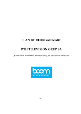 Plan De Reorganizare Dth Television Grup Sa