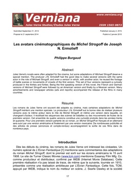 Les Avatars Cinématographiques Du Michel Strogoff De Joseph N. Ermolieff