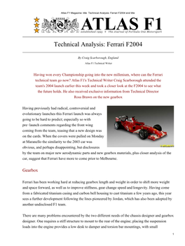 Atlas F1 Magazine: Title Technical Analysis: Ferrari F2004 End Title