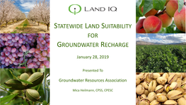 Statewide Land Suitability for Groundwater Recharge