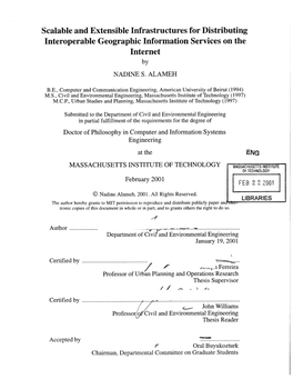 Scalable and Extensible Infrastructures for Distributing Interoperable Geographic Information Services on the Internet By