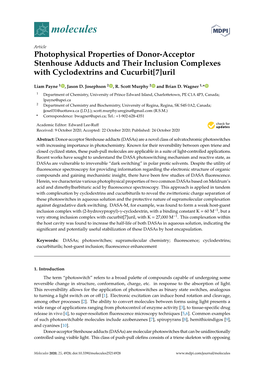 Photophysical Properties of Donor-Acceptor Stenhouse Adducts and Their Inclusion Complexes with Cyclodextrins and Cucurbit[7]Uril