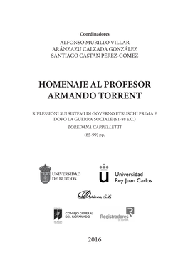 Homenaje Al Profesor Armando Torrent