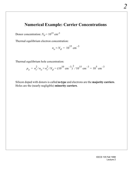 Carrier Concentrations