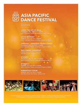 ASIA PACIFIC DANCE FESTIVAL Stories