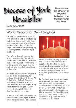 World Record for Carol Singing?
