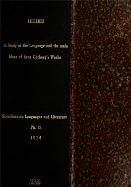 A Study of the Language and the Main Ideas of Arne Garborg's Works