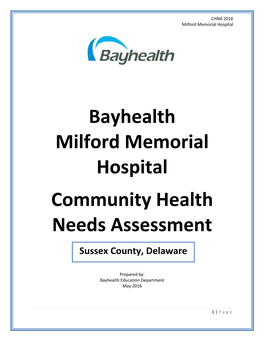 Community Health Needs Assessment