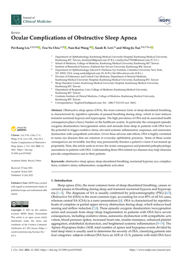 Ocular Complications of Obstructive Sleep Apnea