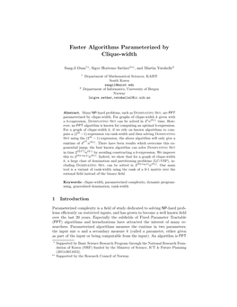 Faster Algorithms Parameterized by Clique-Width