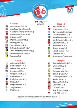 Groupe a Dossenheim/S/Z F.C. 2 Gumbrechtshoffen U.S 2