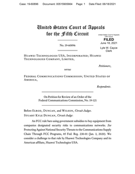 Rule Bars Using Government Subsidies to Buy Equipment from Companies Designated Security Risks to Communications Networks