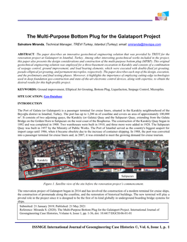 The Multi-Purpose Bottom Plug for the Galataport Project