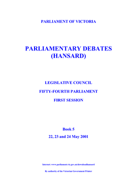 Book 5 22, 23 and 24 May 2001