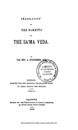 The Sama Veda