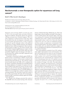 Necitumumab: a New Therapeutic Option for Squamous Cell Lung Cancer?