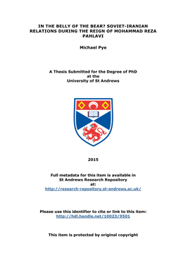 Michael Pye Phd Thesis