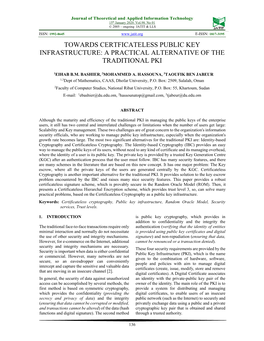 Towards Certficateless Public Key Infrastructure: a Practical Alternative of the Traditional Pki