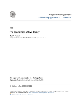 The Constitution of Civil Society