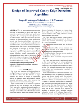 Design of Improved Canny Edge Detection Algorithm