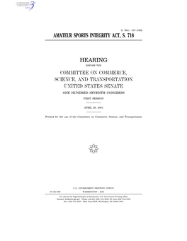 Amateur Sports Integrity Act, S. 718