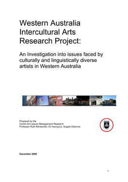 Western Australia Intercultural Arts Research Project:An Investigation