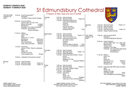 Service Schedule 08 03 20