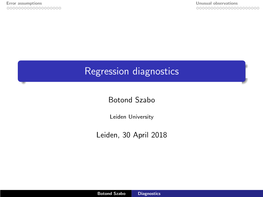 Regression Diagnostics