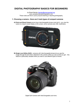 Digital Photography Basics for Beginners