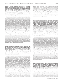 Journal of Plant Pathology (2013), 95 (4, Supplement), S4.35-S4.67 Edizioni ETS Pisa, 2013 S4.35