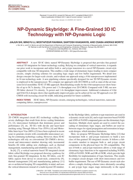 A Fine-Grained 3D IC Technology with NP-Dynamic Logic