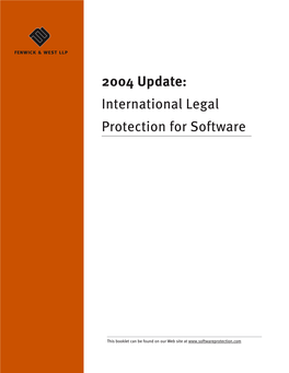 2004 Update: International Legal Protection for Software