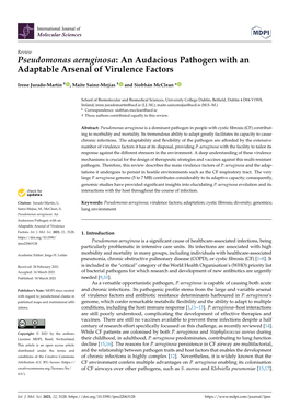 Pseudomonas Aeruginosa: an Audacious Pathogen with an Adaptable Arsenal of Virulence Factors