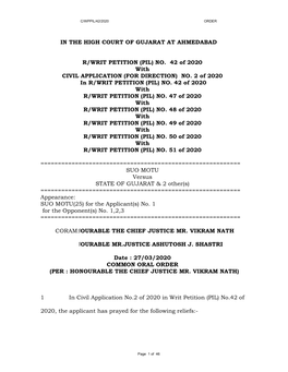 In the High Court of Gujarat at Ahmedabad