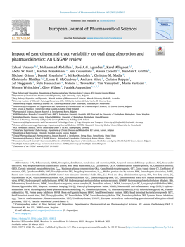 Impact of Gastrointestinal Tract Variability Onłoral Drug Absorption and Pharmacokinetics