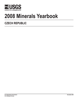 The Mineral Industry of the Czech Republic in 2008
