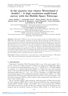 Is the Massive Star Cluster Westerlund 2 Double? - a High Resolution Multi-Band Survey with the Hubble Space Telescope