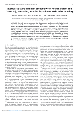 Internal Structure of the Ice Sheet Between Kohnen Station and Dome Fuji, Antarctica, Revealed by Airborne Radio-Echo Sounding