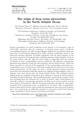 The Origin of Deep Ocean Microseisms in the North Atlantic Ocean