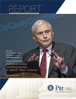 University of Pittsburgh Institute of Politics 2018 Annual Report