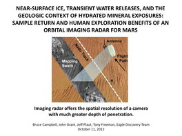 Mars Ice Detection and Mapping from an Orbital Synthetic Aperture Radar