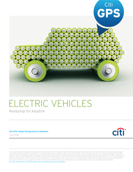 ELECTRIC VEHICLES: Ready(Ing) for Adoption
